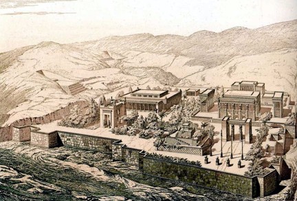 Persépolis a vista de pájaro grabado de Chipiez