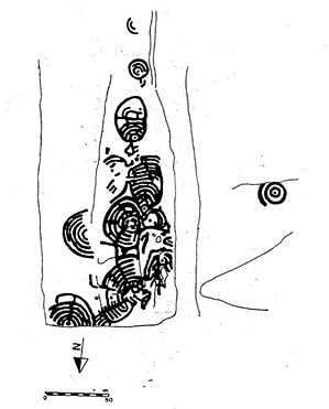 Petroglifo da Cabeciña no Coto de Barcelos (Mougás) TA